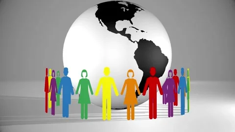 A 3d animation depicting global unity. Stock Footage 245475633