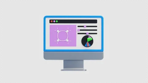3D Animation of Design Artboard Stock Footage 304037801