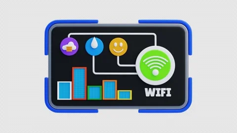 3D Animation of Develops wifi network for smart city Video stock 316505222