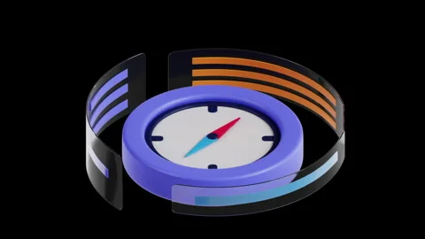 3D Animation of Digital Compass Stock Footage 286776798