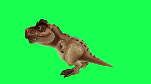 3D animation of a dinosaur dancing in the forest in Chromaki green screen Video stock 245358370