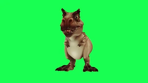 3D animation of a dinosaur standing in the forest in green screen Chromaki Stock Footage 245358203