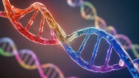 3D Animation of a DNA Helix Structure rotating. Genetics, Gene Sequencing Stock Footage 339048207
