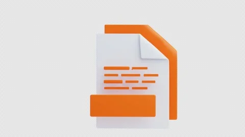 3D Animation of DOC File 3D Icon. File Format Concept Stock Footage 313703267