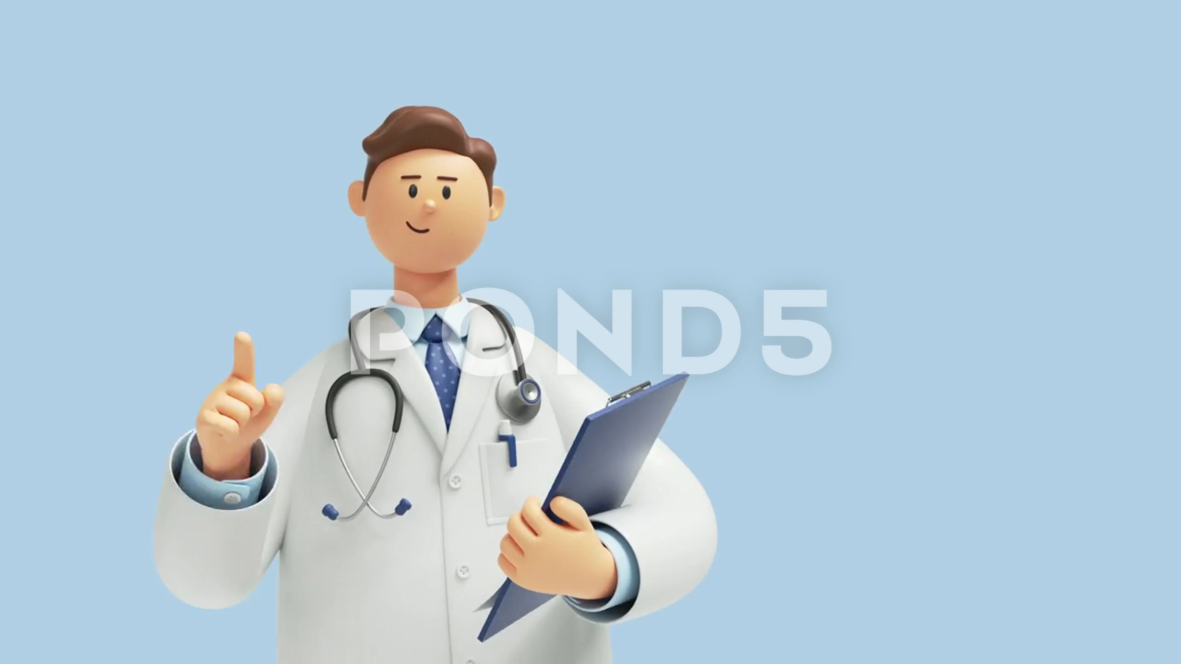 3d animation. Doctor cartoon character w... | Stock Video | Pond5
