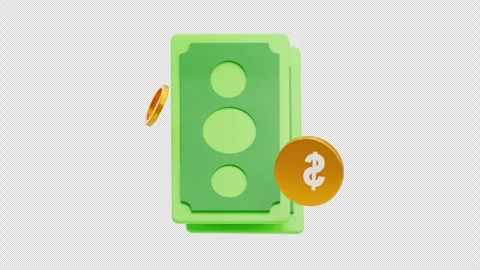 3D Animation of Dollar Money Stock Footage 295486698