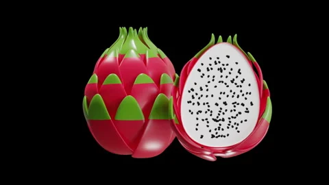 3D Animation of Dragon Fruit Stock Footage 286776233