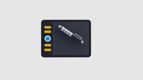 3D Animation of Drawing Tablet Stock Footage 304039340