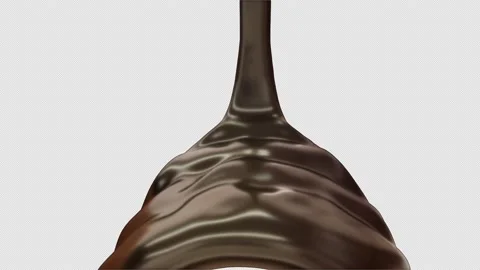 3D Animation Of Drooping Melted Chocolate Video stock 163902557