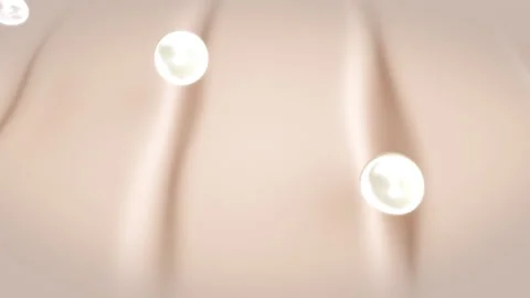 3D Animation drop vitamins in skin nourishment that protects the face , reduce Stock Footage 168888078