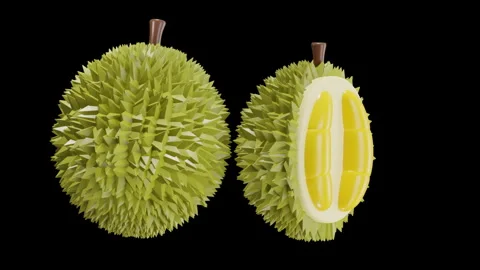 3D Animation of Durian Stock Footage 286777072