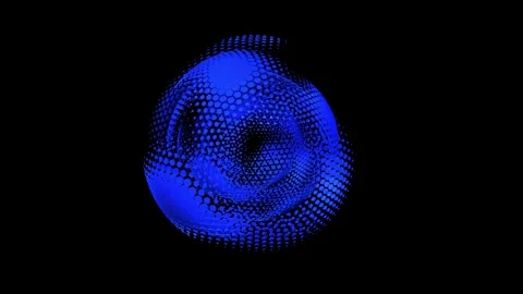 3D animation of dynamic abstract particle flow of moving rotating particles. Video stock 323363276