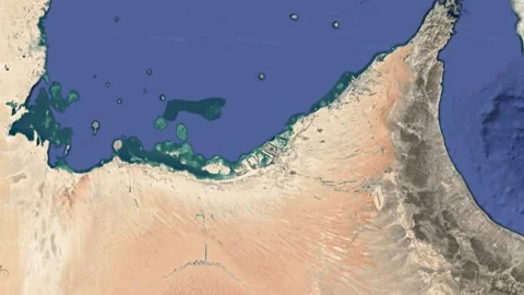 3D Animation of Earth Abu Dhabi Earth Zoom - United Arab Emirates UAE Video stock 136825849