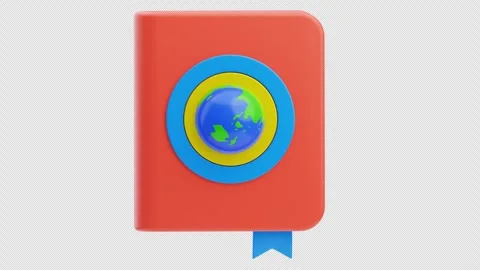 3D Animation of Earth Book Stock Footage 312442368