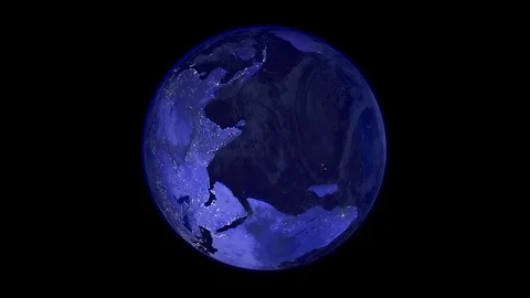 3D Animation, Earth in space on black background Stock Footage 120775349