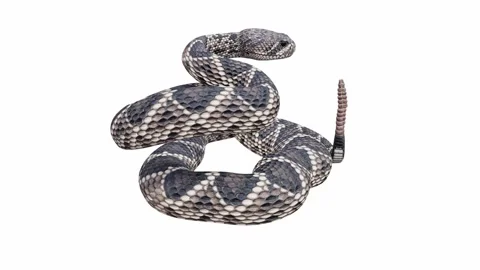 3d animation of Eastern Diamondback Rattlesnake Stock Footage 241256877