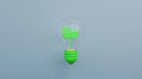 3d animation of the eco lamp Video stock 271621003