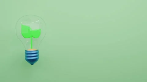 3d animation of the eco lamp Stock Footage 274261872