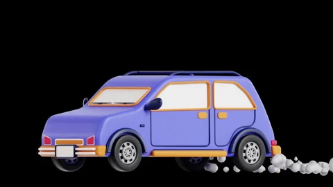 3D Animation of Electric Car Stock Footage 286777529