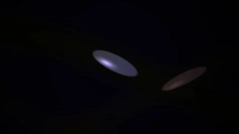 3D animation of elliptical glowing galaxies floating through deep outer space Stock Footage 346316274