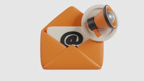 3D Animation of Email Marketing Stock Footage 293815085