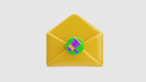 3D Animation of Email Marketing Stock Footage 300140936