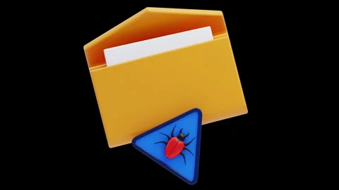 3D Animation of Email Virus Stock Footage 287088338