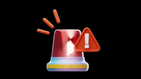 3D Animation of Emergency Siren Stock Footage 287060601