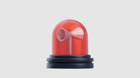 3D Animation of Emergency Siren Stock Footage 309446133