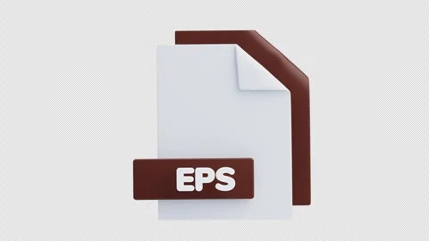 3D Animation of EPS File 3D Icon. File Format Concept Stock Footage 314559154