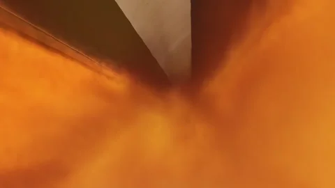 3D animation of an escalator fire igniting and rushing up the steps Stock Footage 328781751