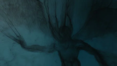 3d animation of an evil creature scouting in the shadows, built from particles Stock Footage 330848317