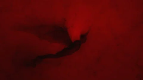 3d animation of an evil flying creature, built from particles Stock Footage 330280898