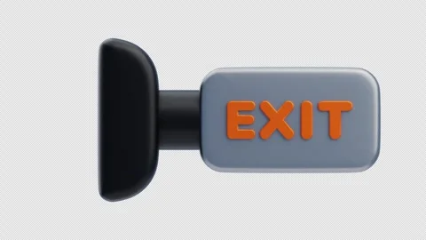 3D Animation of Exit Sign Stock Footage 293562310