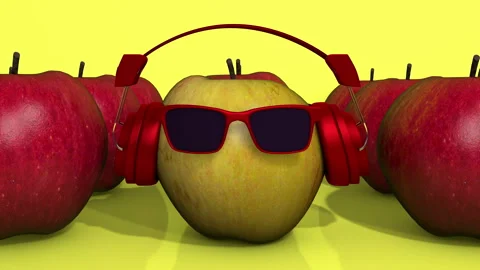 3d animation of fancy apples. Stock Footage 102675530
