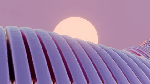 This 3D animation features a minimalist design of a retro wave landscape with Stock Footage 296901298