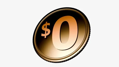 A 3d animation features a single gold colored coin with dollar sign. Stock Footage 319544594