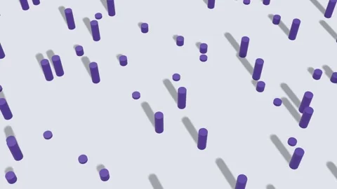 3D animation featuring minimalistic geometric shapes. Stock Footage 314631223