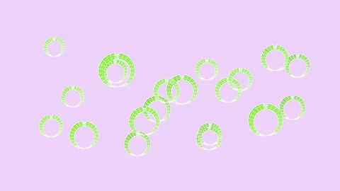 3D animation featuring a swarm of bright green, wireframe-style 動画素材 338206744