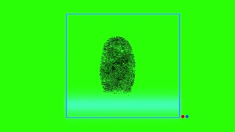 3d animation of fingerprint data mining. identity thief - passepartout finger Stock Footage 260865497