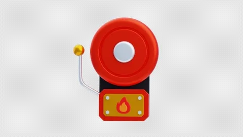 3D Animation of Fire Alarm Stock Footage 309447831