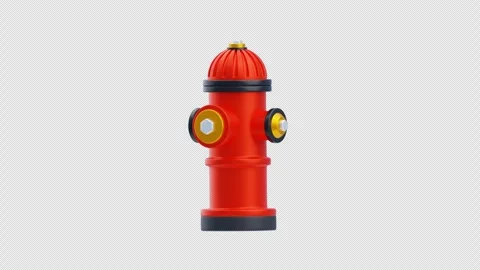 3D Animation of Fire Hydrant Stock Footage 309447823