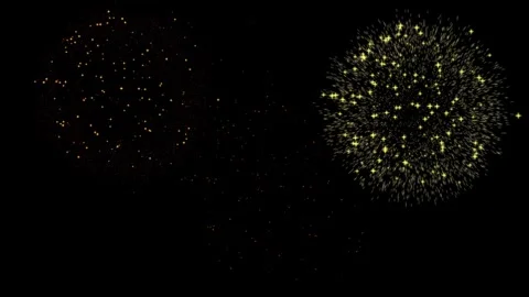 3D animation of fireworks on a black background. Stock Footage 279765187