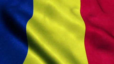 3d animation flag of Romania looping Video stock 229821774