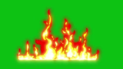 3D animation of flames with green screen. Stock Footage 326504469