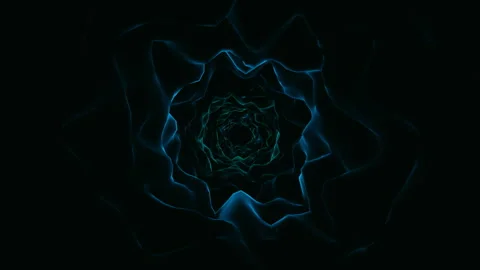 3D animation of a flight through a cloud wormhole. Stock Footage 271235902