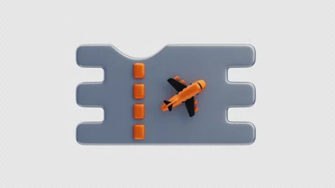 3D Animation of Flight Ticket Stock Footage 293562312