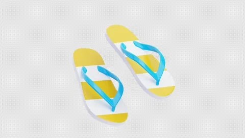 3D Animation of Flip Flops Stock Footage 310831481