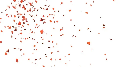 3d animation. Floating and falling hearts. 動画素材 86391058