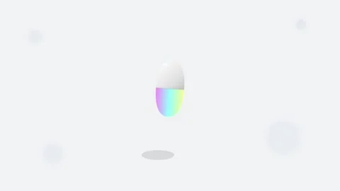 3D Animation of Floating Rainbow Pill Capsule Stock Footage 345285750